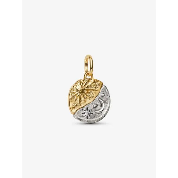 PANDORA 763977C01 Sun and Moon Medallion Charm