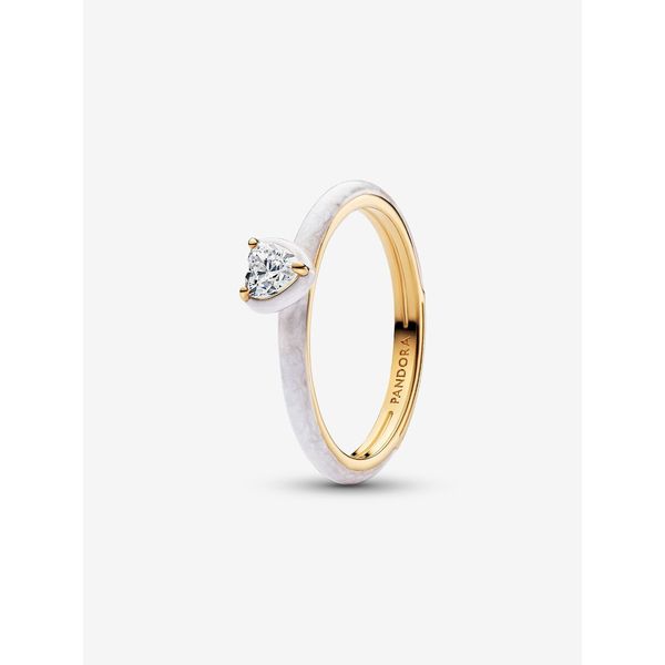 PANDORA 163088C01-54 White Chakra Heart Ring Taylors Jewellers Alliston, ON