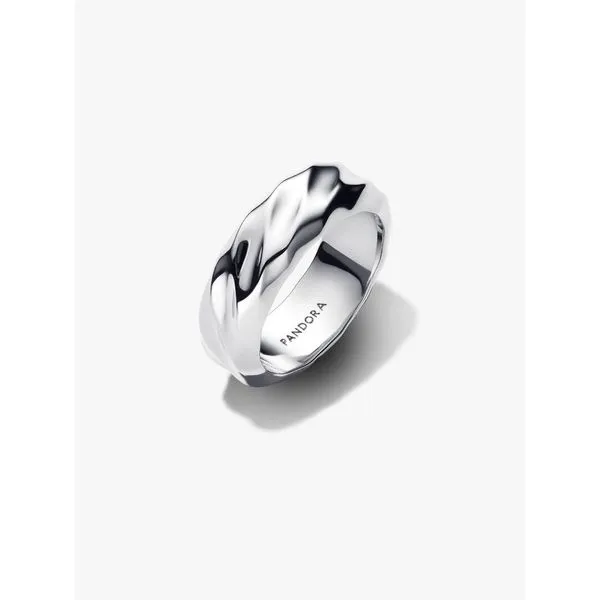 PANDORA 193886C00-60 Rippled Wide Band Ring Taylors Jewellers Alliston, ON