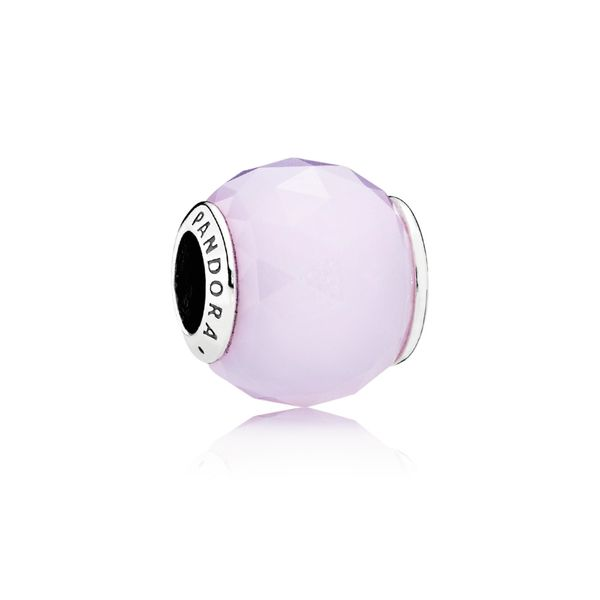 PANDORA 791722NOP Opalescent Pink Geometric Facets Charm Taylors Jewellers Alliston, ON