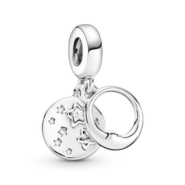 PANDORA 799242C01 CELESTIAL STERLING SILVER SLEEPING MOON & STAR Taylors Jewellers Alliston, ON