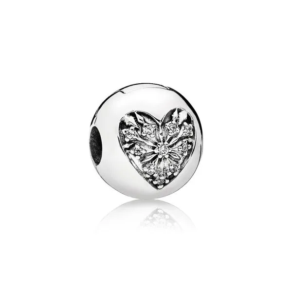 PANDORA 796388CZ ICE CRYSTAL HEART CLIP Taylors Jewellers Alliston, ON