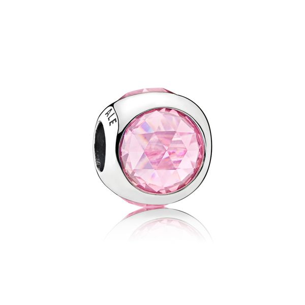 PANDORA 792095PCZ RADIANT DROPLET, PINK CZ CHARM Taylors Jewellers Alliston, ON