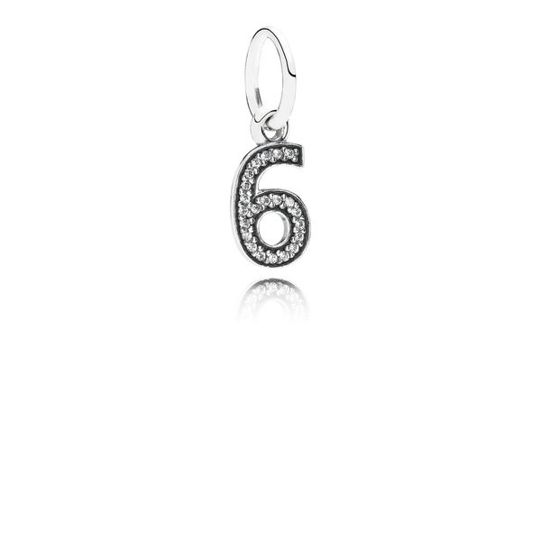 PANDORA 791344CZ NUMBER 6 CHARM Taylors Jewellers Alliston, ON