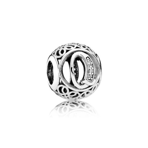 PANDORA 791861CZ Vintage Letter Q Charm Taylors Jewellers Alliston, ON