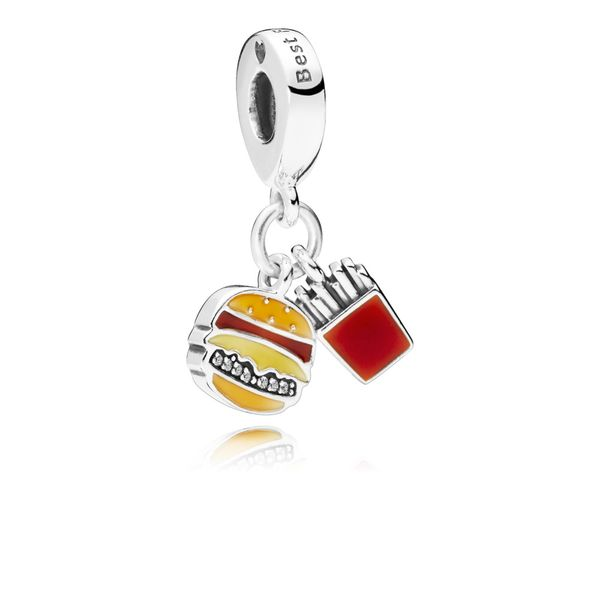 PANDORA 797211ENMX BURGER AND FRIES DANGLE CHARM Taylors Jewellers Alliston, ON