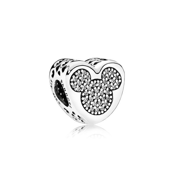 PANDORA 792050CZ Disney Mickey Mouse and Minnie Mouse Pave Heart Charm Taylors Jewellers Alliston, ON