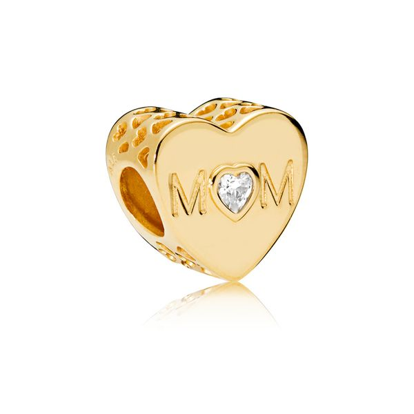 PANDORA SHINE 761881CZ Clear Mum Heart Charm Taylors Jewellers Alliston, ON