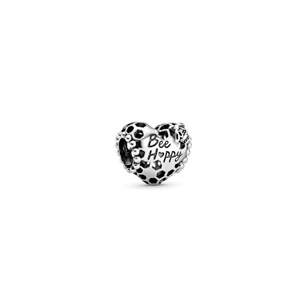 PANDORA 798769C00 BEE HAPPY HONEYCOMB HEART CHARM Taylors Jewellers Alliston, ON