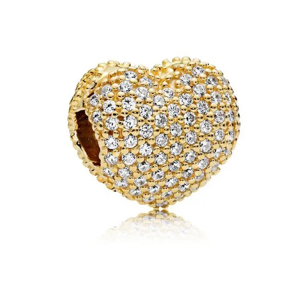 PANDORA 767156CZ SHINE PAVE OPEN MY HEART CLIP Taylors Jewellers Alliston, ON