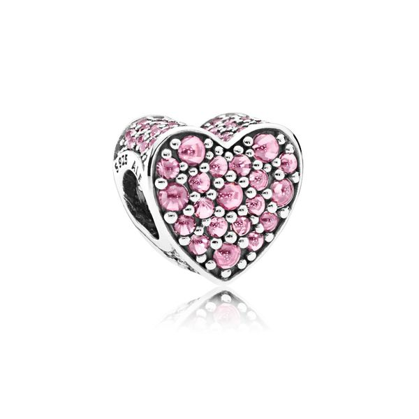 PANDORA 792069PCZ Dazzling Heart, Pink CZ Charm Taylors Jewellers Alliston, ON