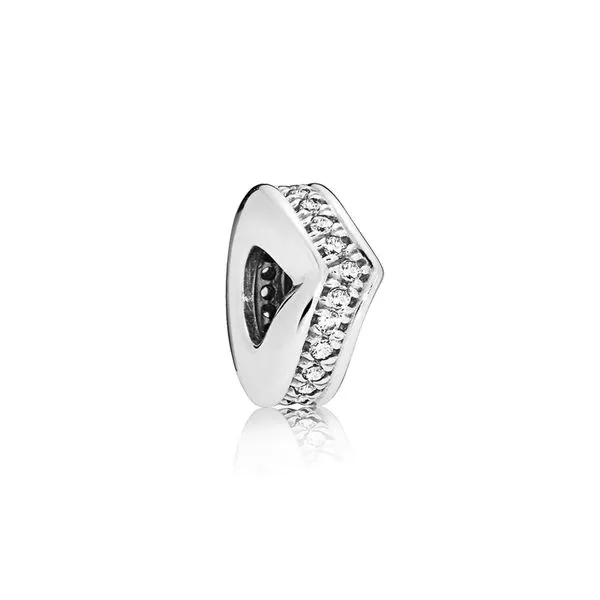 PANDORA 797808CZ Wishbone silver spacer with clear CZ Taylors Jewellers Alliston, ON