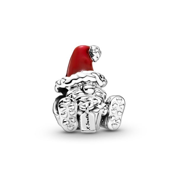 PANDORA 799213C01 SANTA CLAUS AND PRESENT STERLING SILVER CHARM Taylors Jewellers Alliston, ON