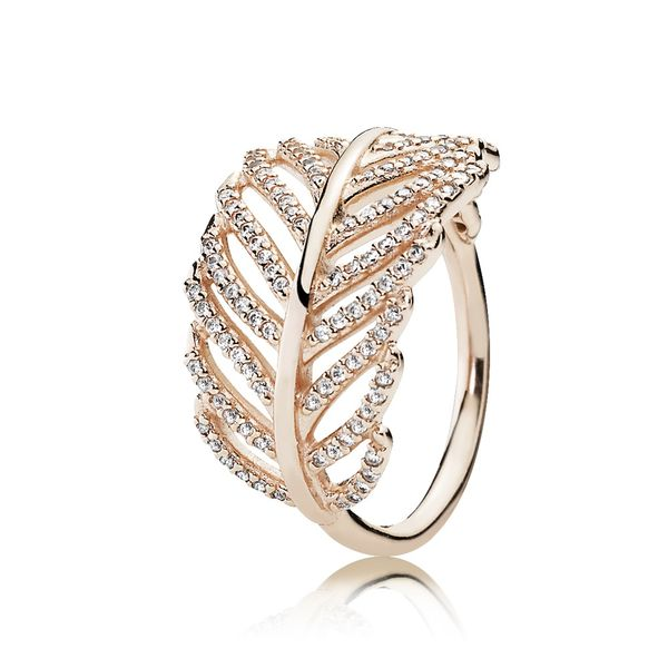 PANDORA 180886CZ-52 ROSE LIGHT AS A FEATHER RING SIZE 6 Taylors Jewellers Alliston, ON