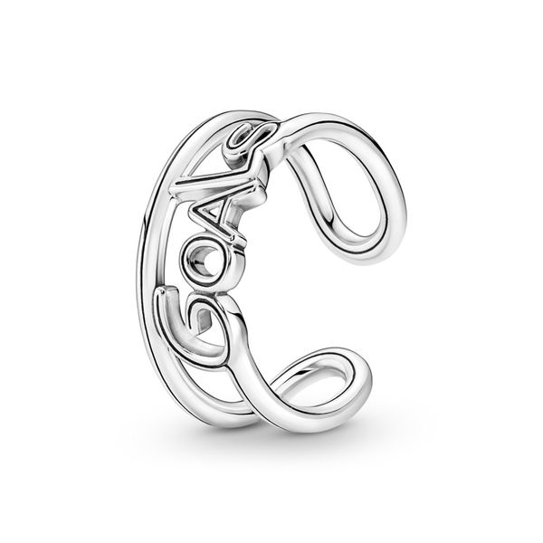 PANDORA 191893C00-52 Goals Script Sterling Silver Ring Taylors Jewellers Alliston, ON