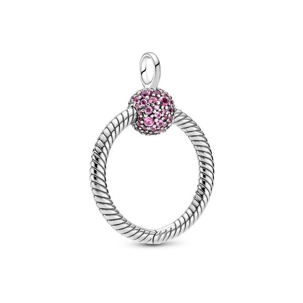 PANDORA 399097C02 STERLING SILVER PANDORA O PENDANT WITH PHLOX Taylors Jewellers Alliston, ON