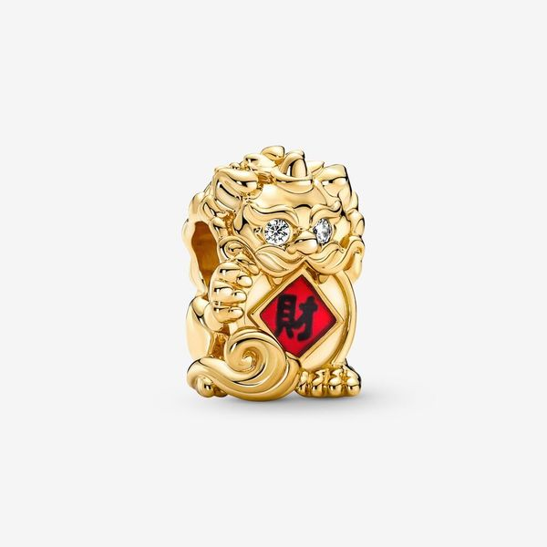 PANDORA 760091C01 Chinese Pixiu 14k gold-plated charm with clear CZ Taylors Jewellers Alliston, ON