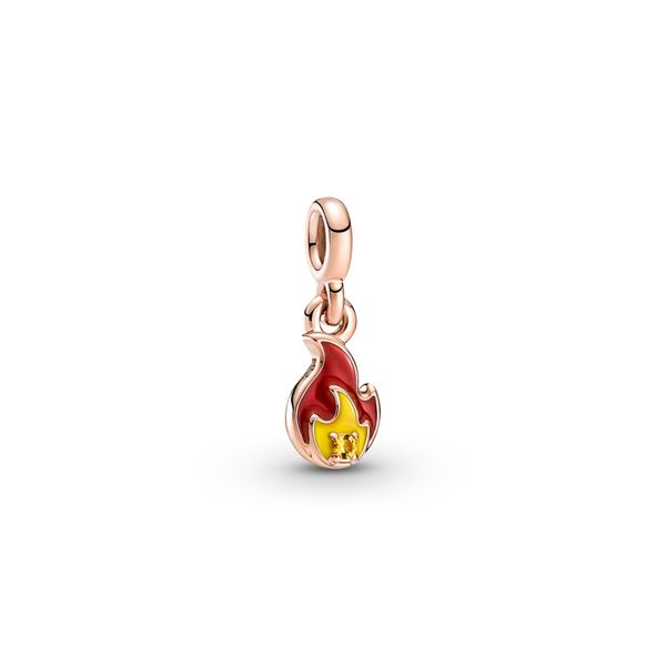 PANDORA 789690C01 FIRE 14K ROSE GOLD-PLATED DANGLE CHARM Taylors Jewellers Alliston, ON