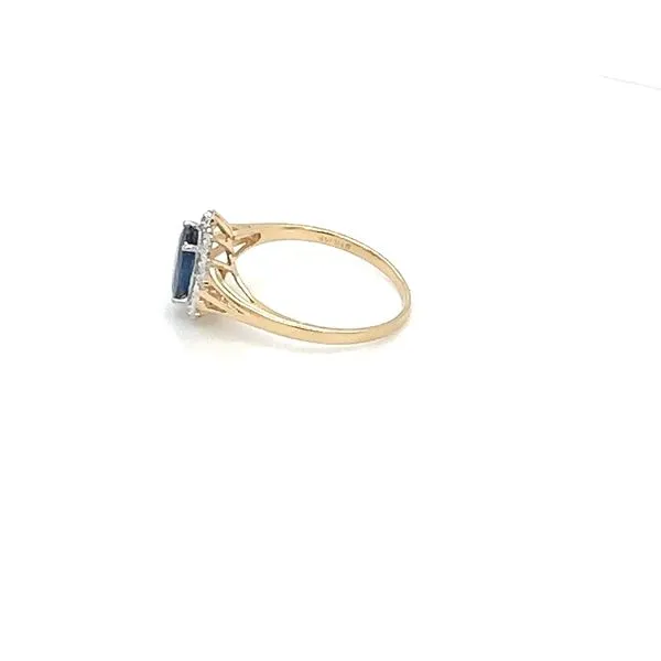 Sapphire & Diamond Halo Ring Image 2 Taylors Jewellers Alliston, ON