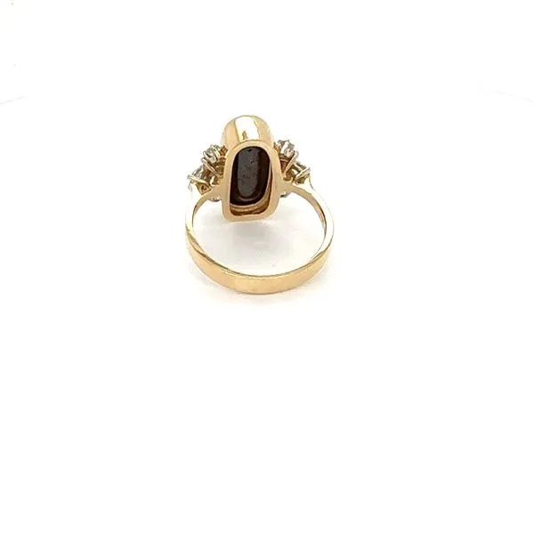18kt Yellow Gold Boulder Opal & Diamond Ring Image 3 Taylors Jewellers Alliston, ON