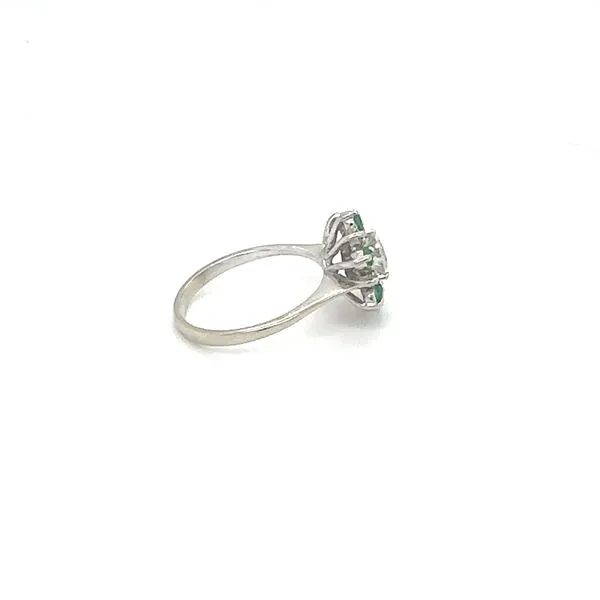 Estate Diamond & Emerald Cluster Ring Image 4 Taylors Jewellers Alliston, ON