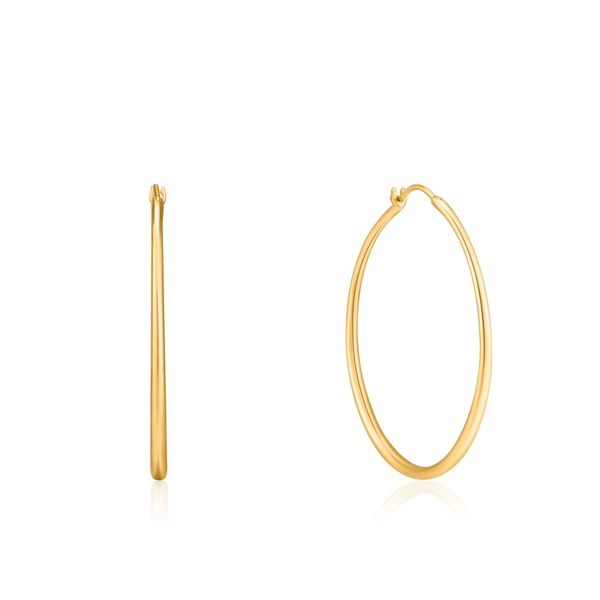 Ania Haie Luxe Minimalism Hoop Earrings in 925 Sterling Silver with 14kt Gold Plating Taylors Jewellers Alliston, ON