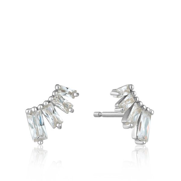 Ania Haie GLOW BAR STUD EARRINGS in 925 Sterling Silver with Rhodium Plating Taylors Jewellers Alliston, ON