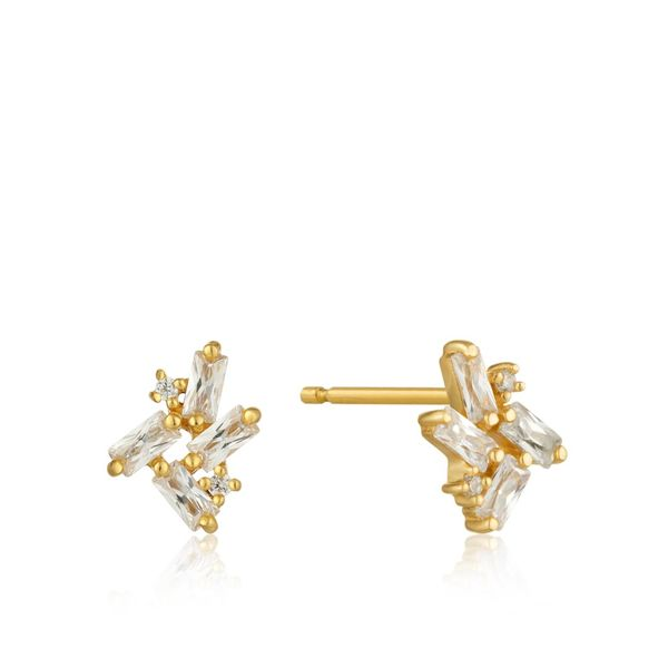 Ania Haie CLUSTER STUD EARRINGS in 925 Sterling Silver with 14kt Gold Plating Taylors Jewellers Alliston, ON