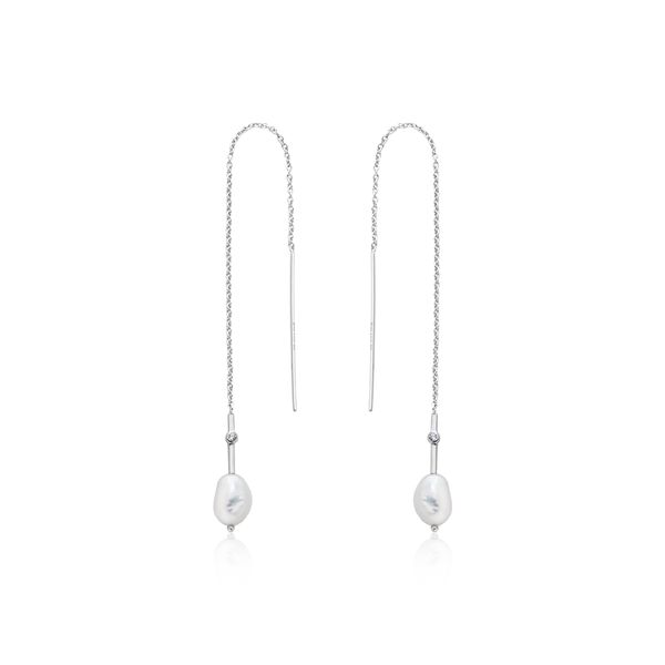 ANIA HAIE PEARL OF WISDOM PEARL THREADER EARRING IN 925 SILVER Taylors Jewellers Alliston, ON