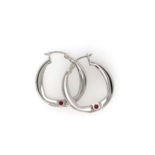 ELLE NEW FORM 27MM STERLING SILVER HOOP EARRINGS Taylors Jewellers Alliston, ON