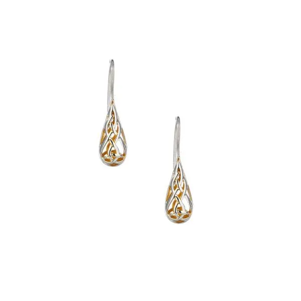 S/S & 22K GILDED TEARDROP TRINITY HOOK EARRINGS Taylors Jewellers Alliston, ON