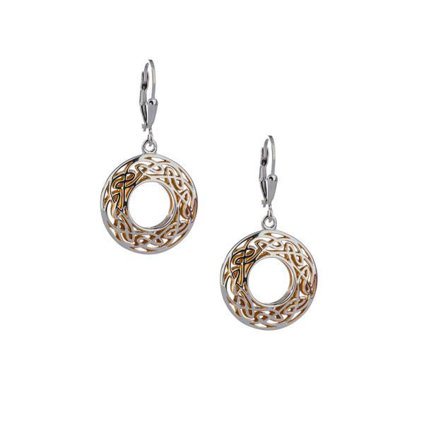 KEITH JACK WINDOW TO THE SOUL STERLING SILVER & 22KT GILDED YELLOW GOLD EARRINGS PEX3383 Taylors Jewellers Alliston, ON