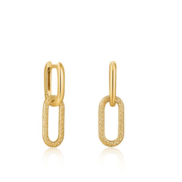 E036-04G Ania Haie Ropes & Dreams Gold Rope Oval Drop Earrings Taylors Jewellers Alliston, ON