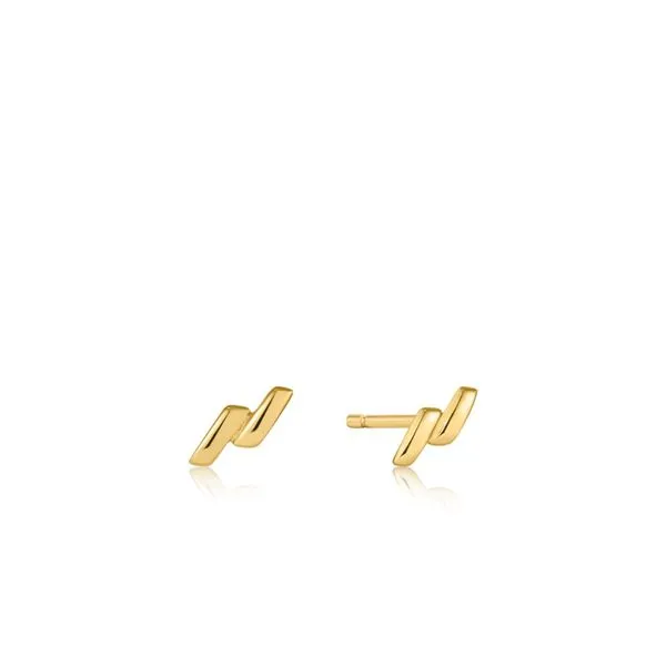 E038-01G Anie Haie Smooth Operator Twist Stud Earrings Taylors Jewellers Alliston, ON