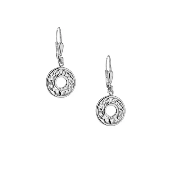 Keith Jack PES6476 Silver Claddagh Earrings - Symbol of Irish Love Taylors Jewellers Alliston, ON