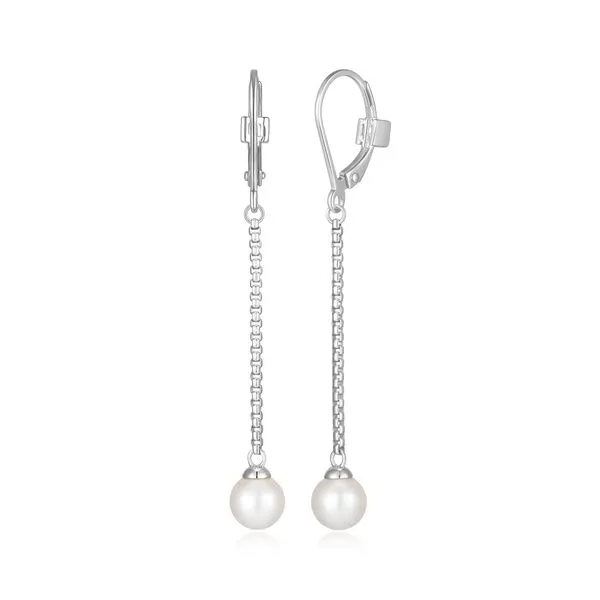 Elle Sterling Silver Leverback Pearl Earrings Taylors Jewellers Alliston, ON
