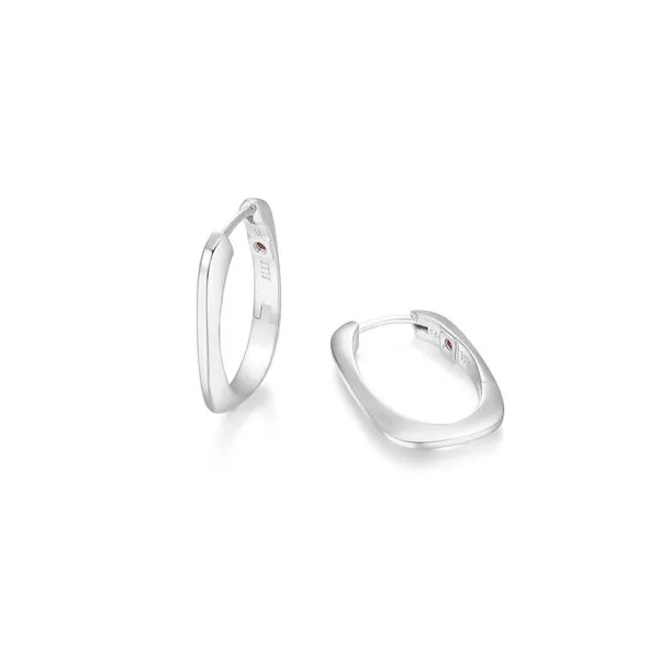 Elle Sterling Silver Huggie Earrings Image 2 Taylors Jewellers Alliston, ON