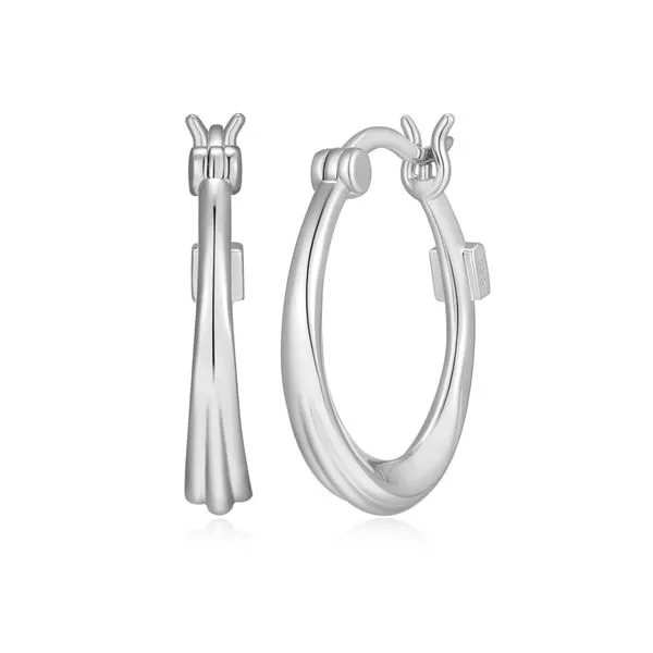 Elle Sterling Silver Swirl Hoops Taylors Jewellers Alliston, ON
