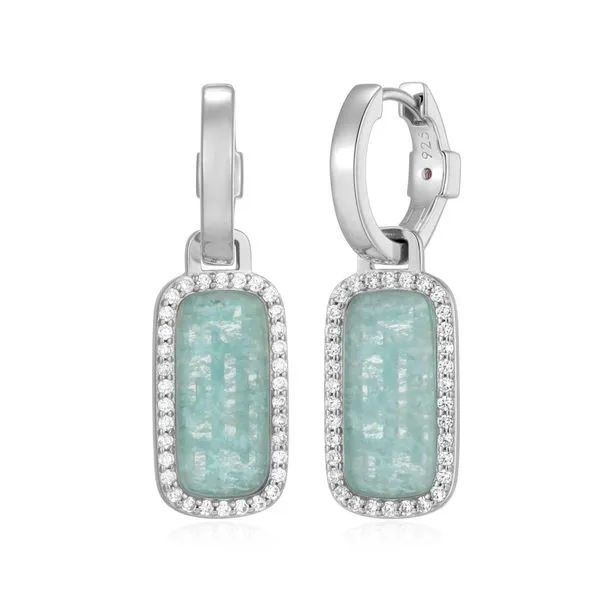 Elle Amazonite Huggie Drops