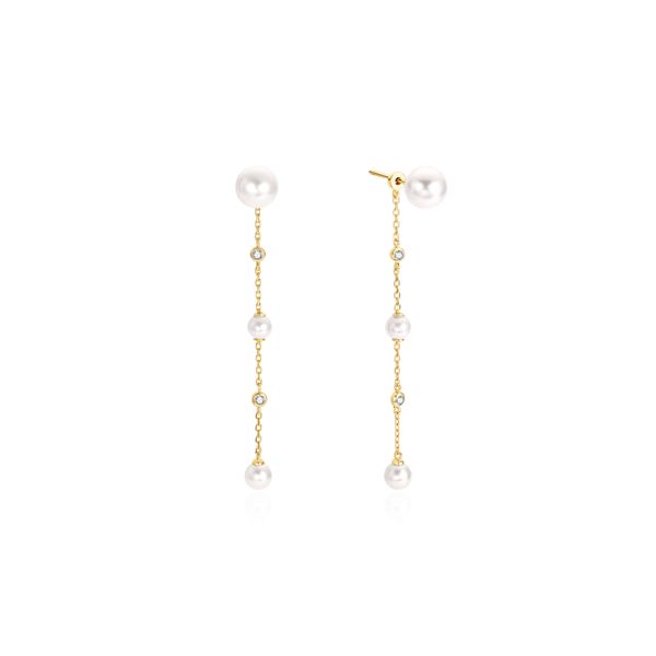 Gold Plated Shell Pearl & Cubic Drops Taylors Jewellers Alliston, ON