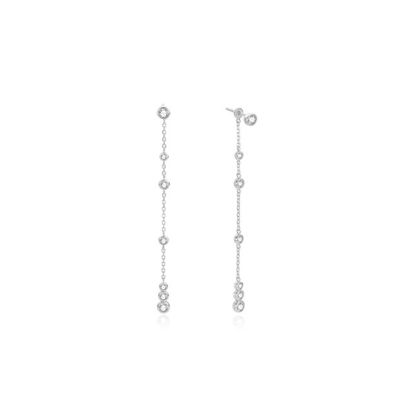 Rhodium Plated Silver Shell Pearl & Cubic Drops Taylors Jewellers Alliston, ON