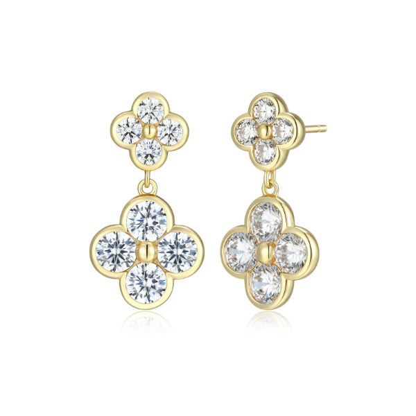 Clover Drop Studs Taylors Jewellers Alliston, ON
