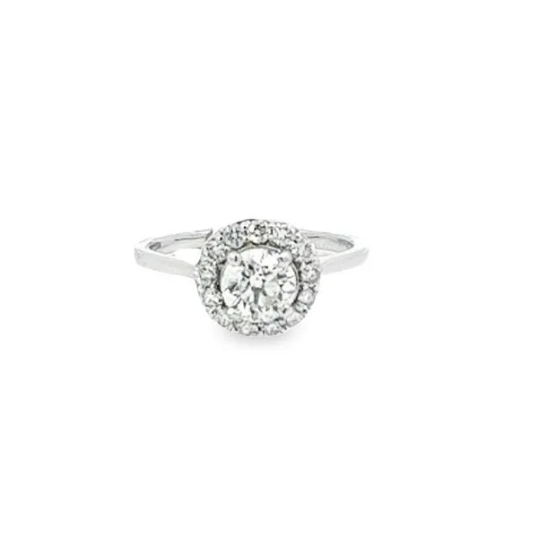 14Kt White Gold Halo Engagement Ring Tena's Fine Diamonds and Jewelry Athens, GA