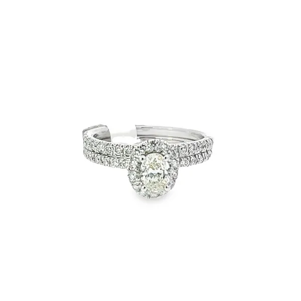 14Kt White Gold Oval Diamond Wedding Set Tena's Fine Diamonds and Jewelry Athens, GA