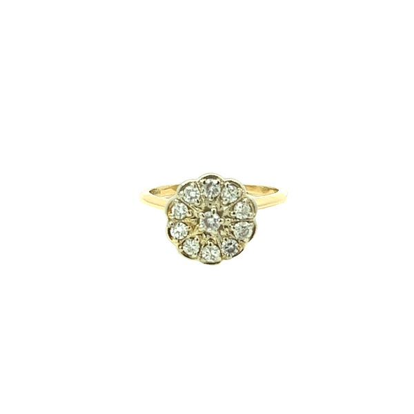14Kt Yellow Gold Diamond Cluster Ring Tena's Fine Diamonds and Jewelry Athens, GA