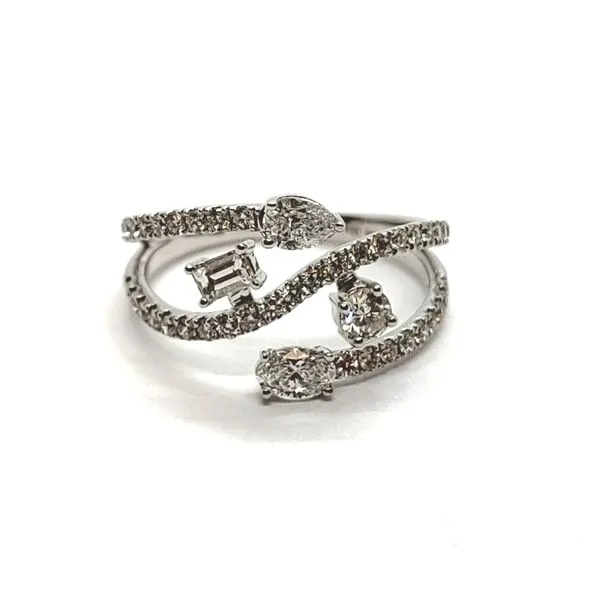 14K White Multi Row Freeform Fashion Ring Tena's Fine Diamonds and Jewelry Athens, GA