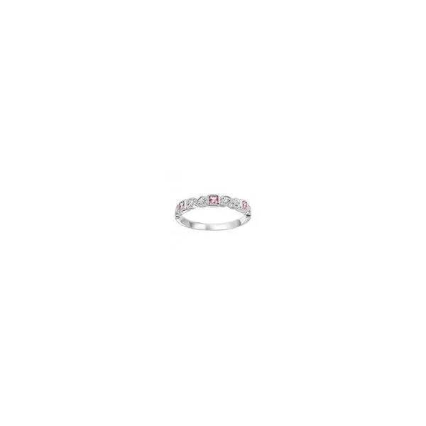 10Kt White Gold Pink Tourmaline & Diamond Band Tena's Fine Diamonds and Jewelry Elberton, GA