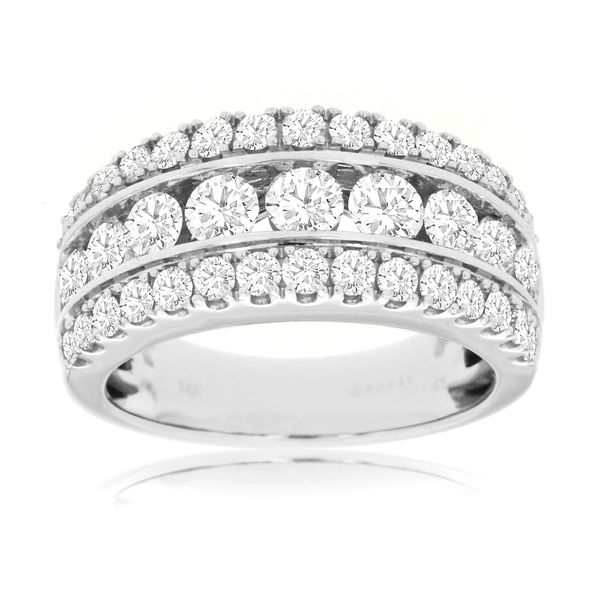 14Kt White Diamond Wider Wedding Band 004-130-04650 Athens | Tena's ...