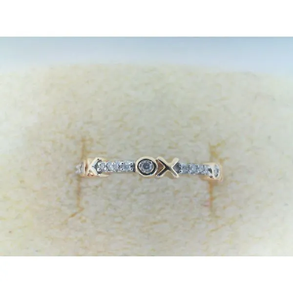 10 Karat Yellow Gold XOXO Diamond Anniversary Band Tena's Fine Diamonds and Jewelry Athens, GA