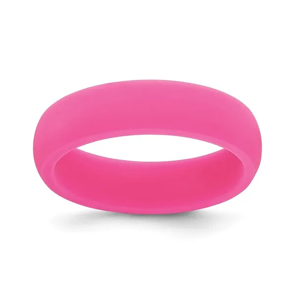 Silicone Hot Pink Domed Band Tena's Fine Diamonds and Jewelry Athens, GA